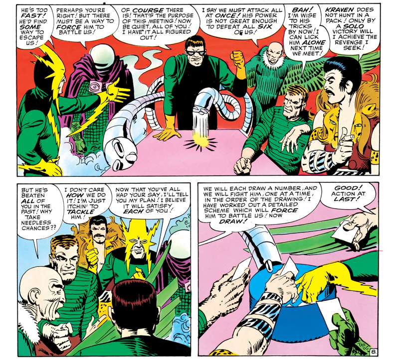 Doc Ock forms the very argumentative Sinister Six for the first time.
